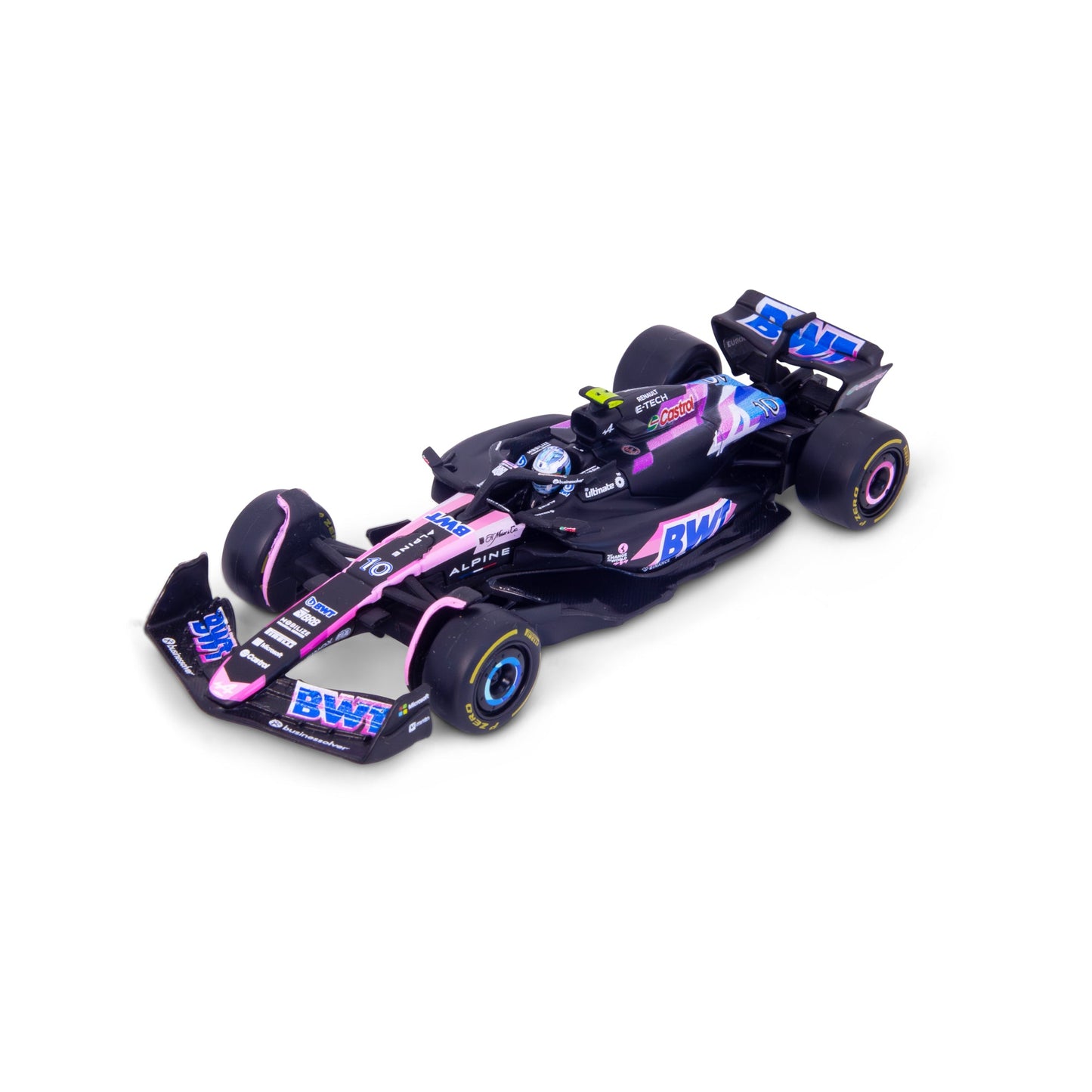 1:43 F1 BWT ALPINE F1 TEAM A524 2024 WITH GASLY HELMET