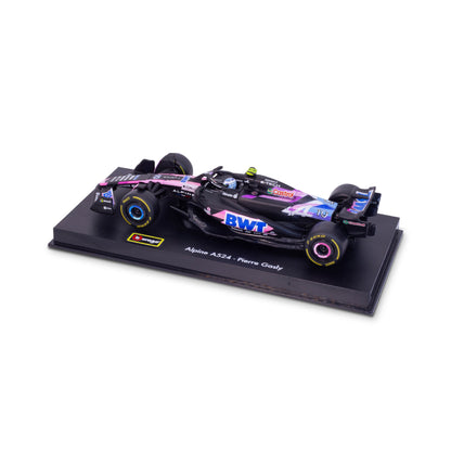 1:43 F1 BWT ALPINE F1 TEAM A524 2024 WITH GASLY HELMET