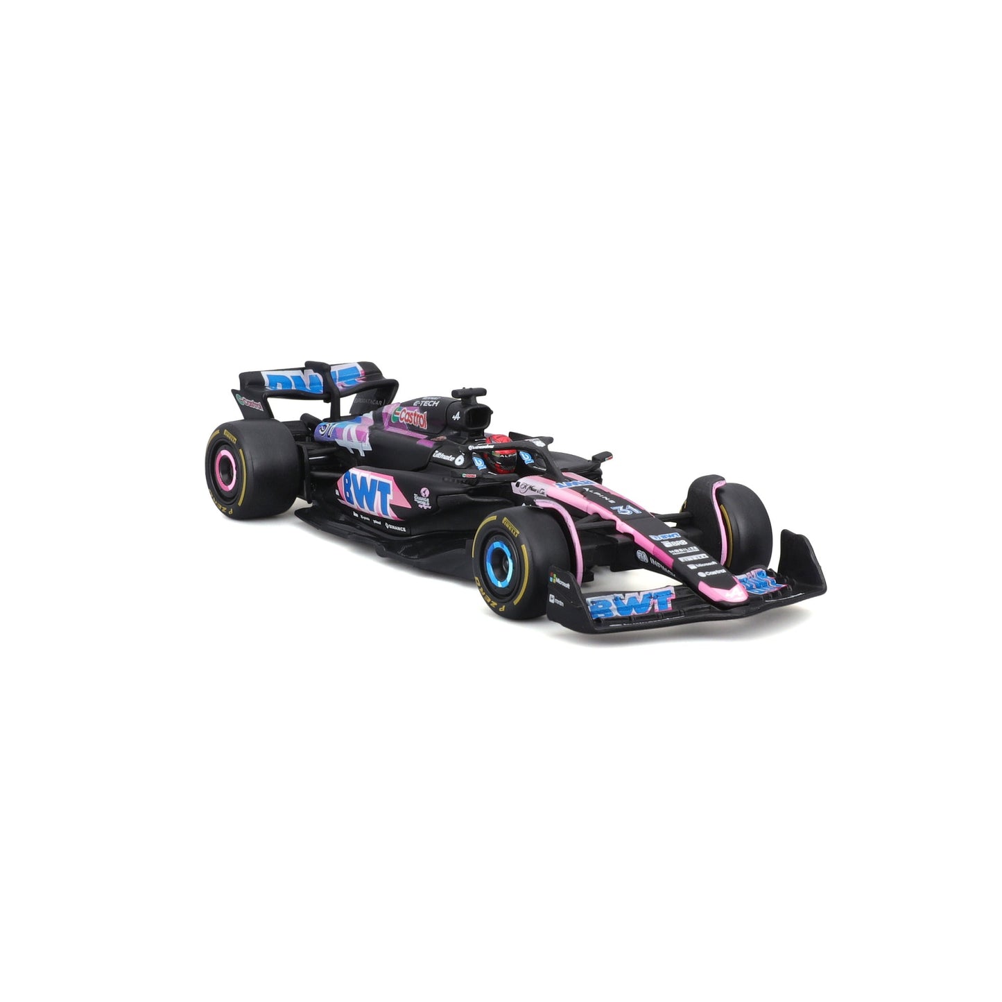 1:43 F1 BWT ALPINE F1 TEAM A524 2024 AVEC CASQUE OCON