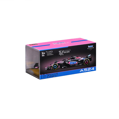1:43 F1 BWT ALPINE F1 TEAM A524 2024 AVEC CASQUE OCON