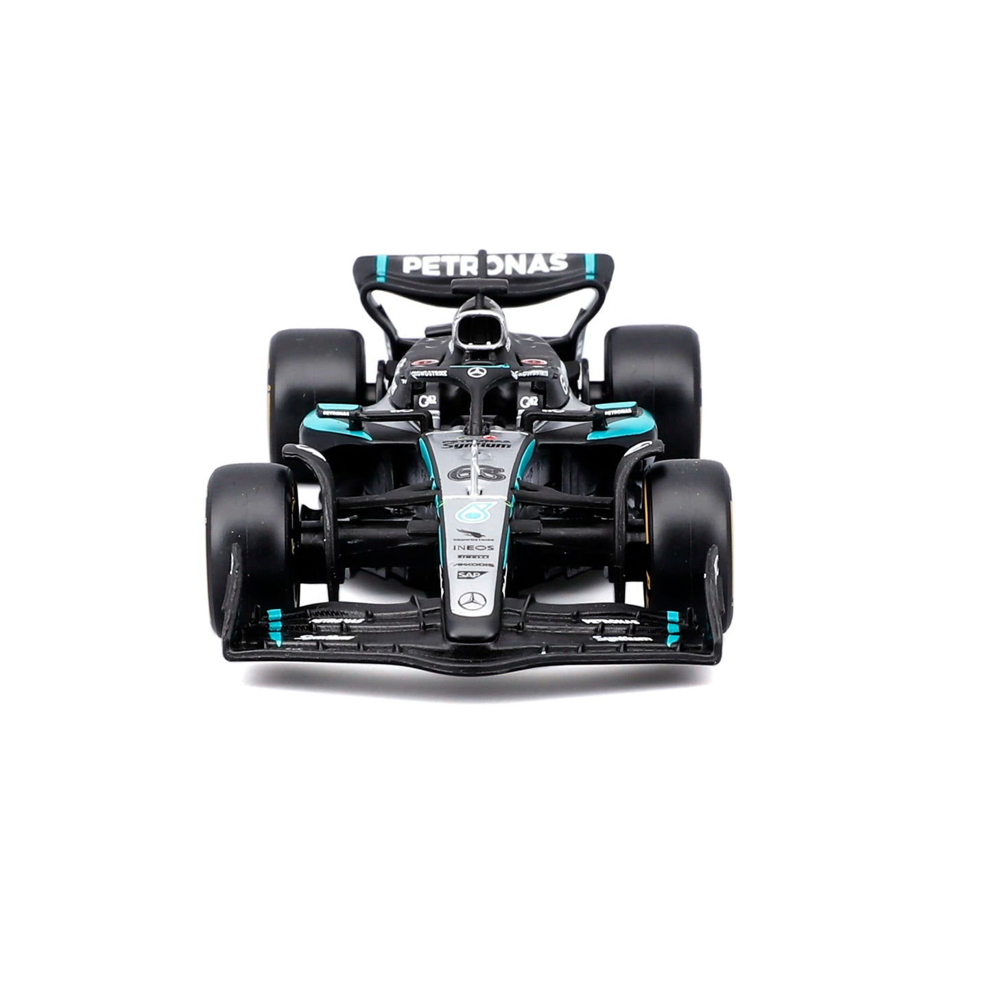 1:43 F1 MERCEDES AMG W16 2025 RUSSELL IN 12PC DISPENSER