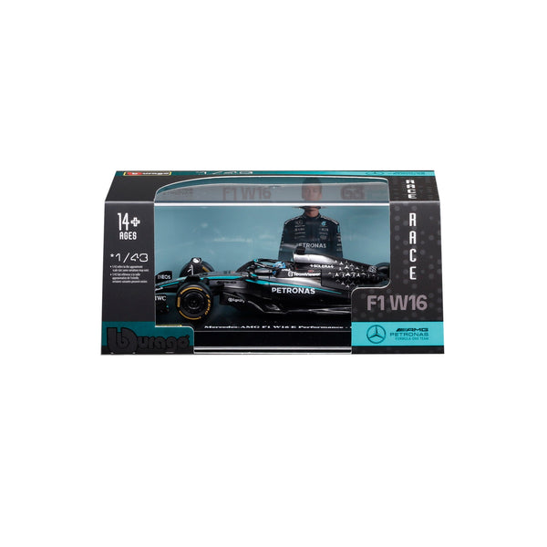 1:43 F1 MERCEDES AMG W16 2025 RUSSELL WITH HELMET
