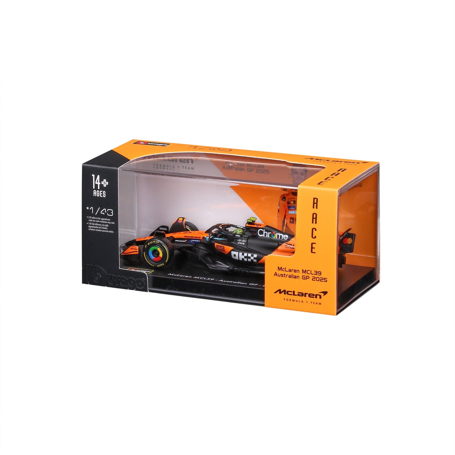 1:43 F1 MCLAREN MCL39 2025 NORRIS WITH HELMET