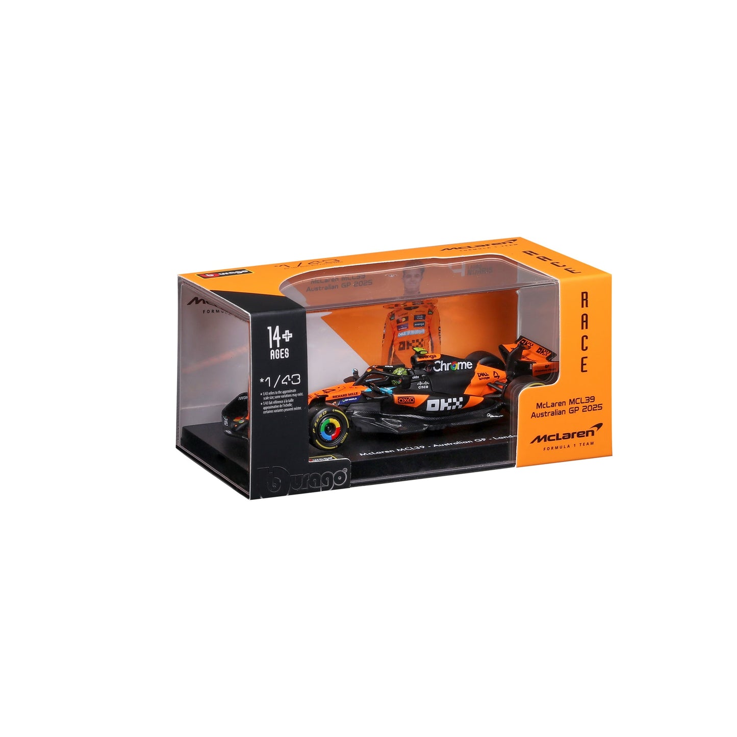 1:43 F1 MCLAREN MCL39 2025 NORRIS WITH HELMET