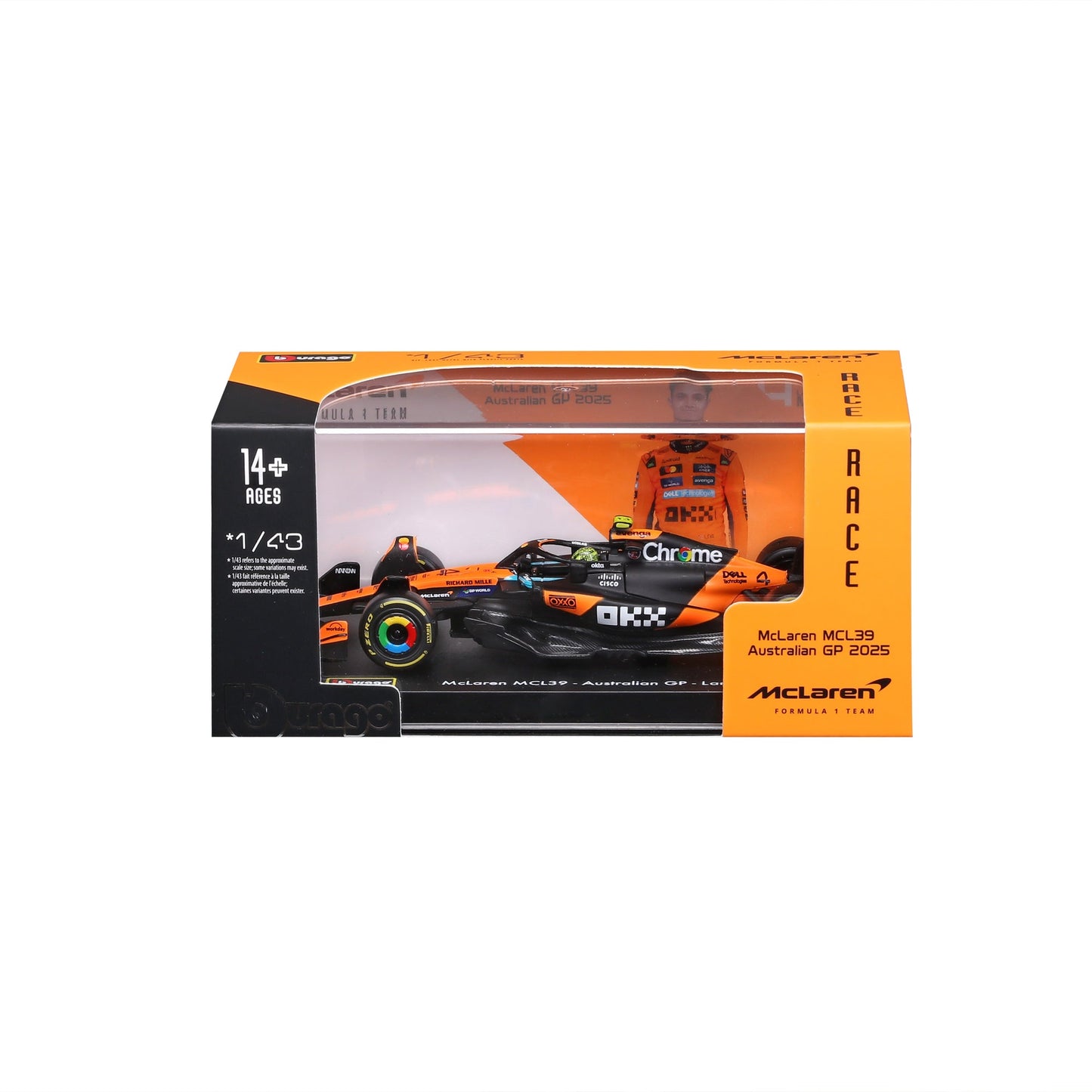 1:43 F1 MCLAREN MCL39 2025 NORRIS WITH HELMET