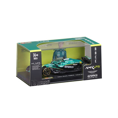 1:43 F1 ASTON MARTIN AMR25 2025 STROLL WITH HELMET