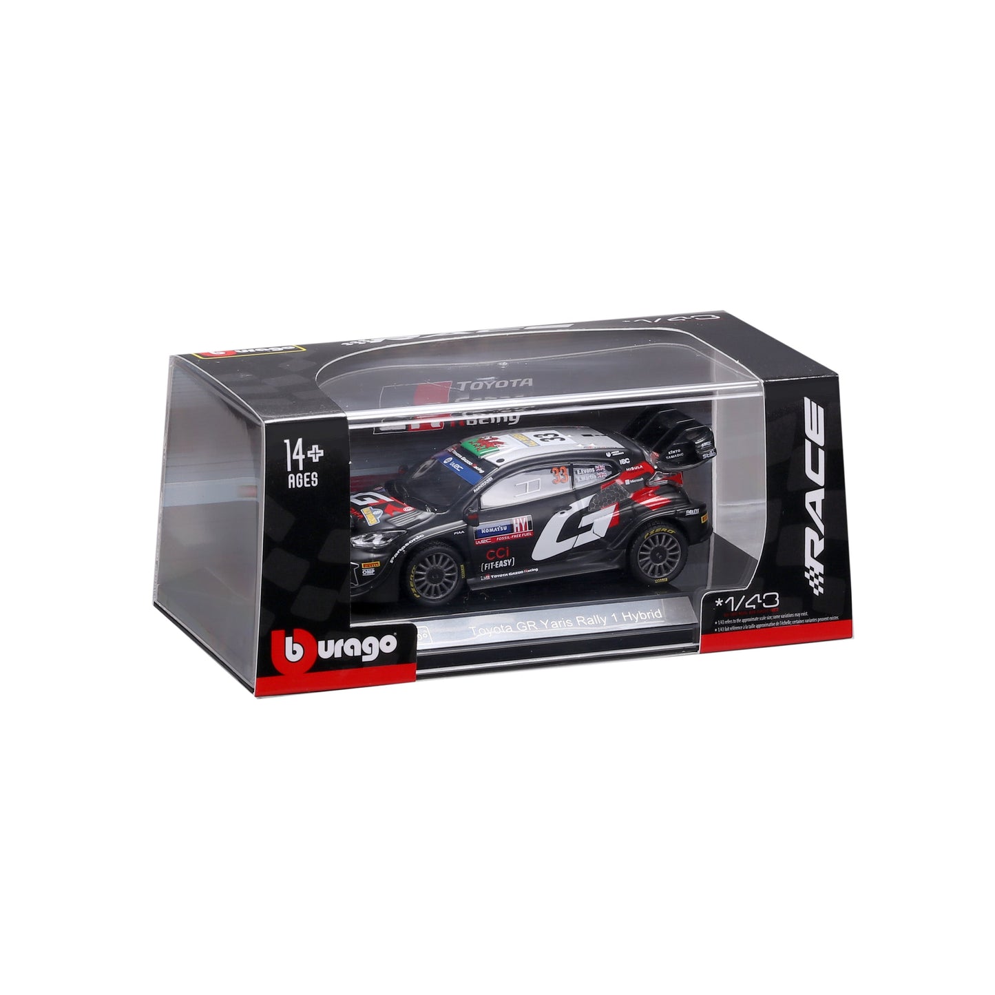 1:43 TOYOTA GAZOO RACING WRC YARIS RALLY 1 HYBRIDE #33