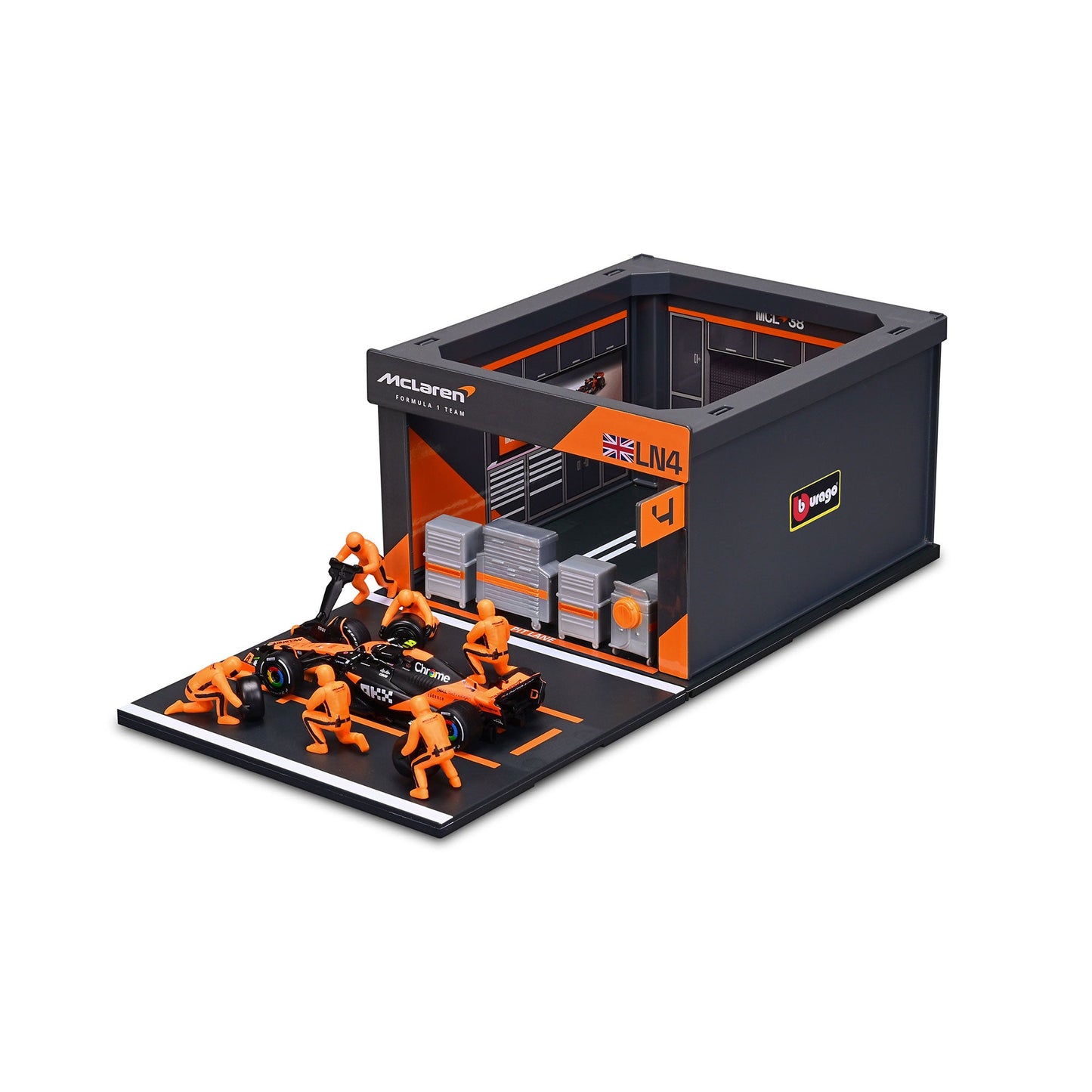 1:43 F1 MCLAREN MCL38 2024 DIORAMA PASSAGE AUX STANDS NORRIS