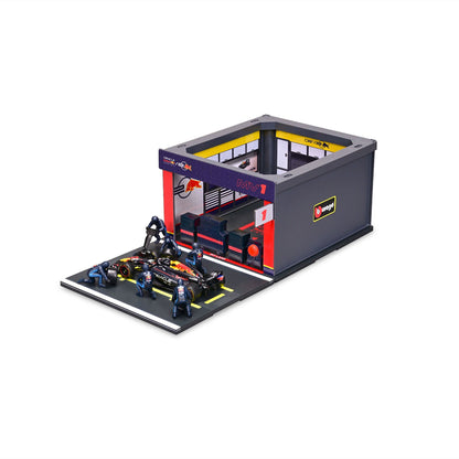 DIORAMA DE PASSAGE AUX STANDS DE LA RED BULL RACING RB20 2024 À L'ÉCHELLE 1:43 VERSTAPPEN