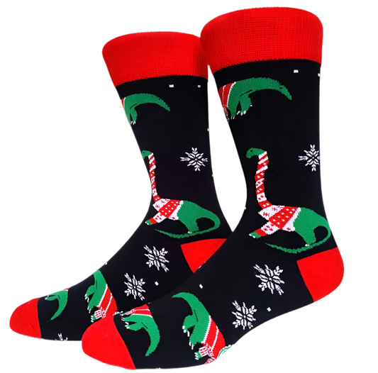 chaussettes dinosaures de noel mrcol