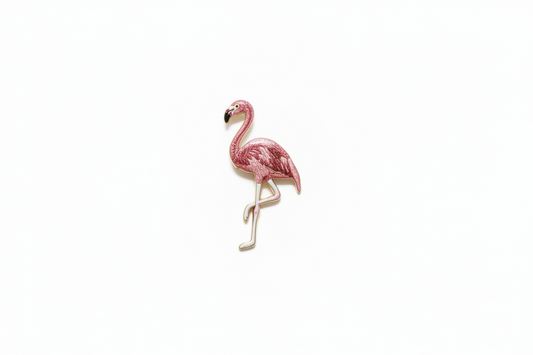 Roze flamingo strijkpatch