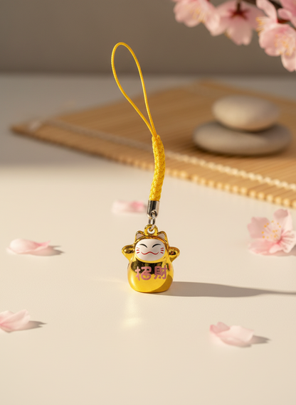 Porte clés Clochette Chat Chanceux Daruma