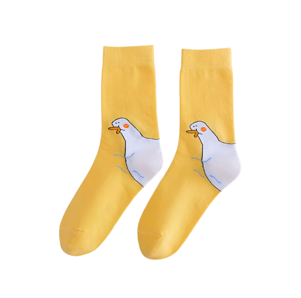 chaussettes jaunes canard blanc mrcol