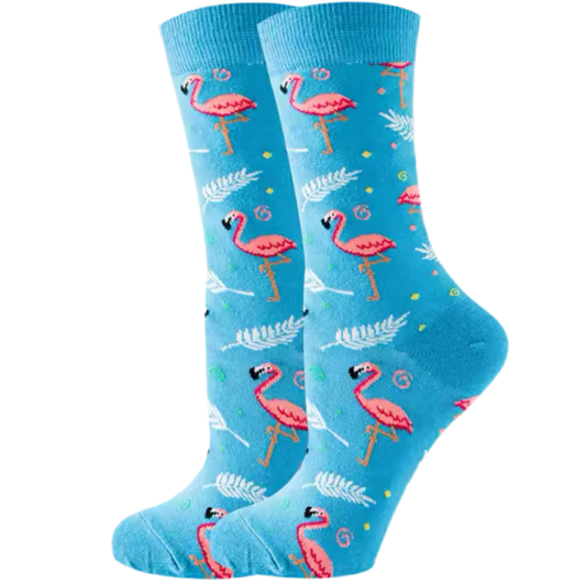 Chaussettes Flamant Rose Femme