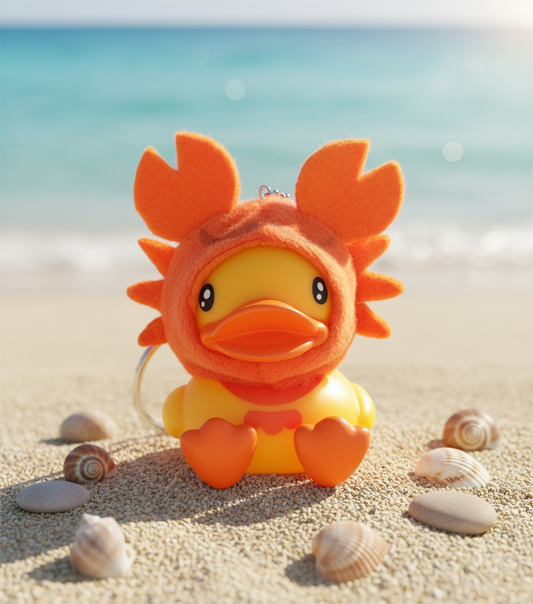 Crab duck keychain