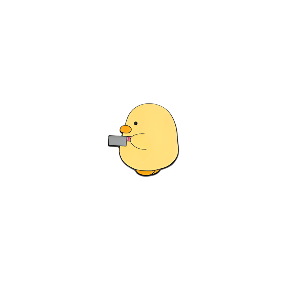 Pins Canard Jaune Couteau