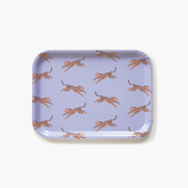 Lilac Leopard Serving Tray - 27x20 cm