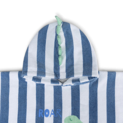 Beach Poncho - Blue - Dino - 65 x 65 cm