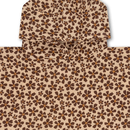 Beach Poncho - Brown - Wild Flower - 50 x 50 cm