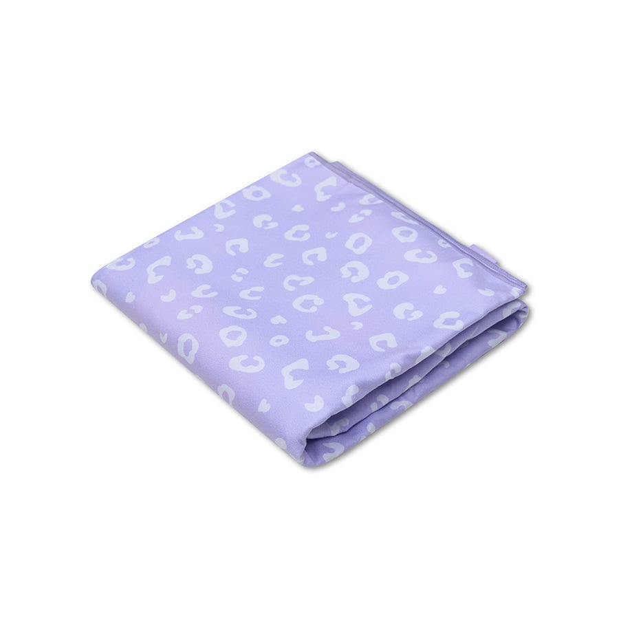 Beach Towel Microfiber - Lila - Leopard - 135 x 65 cm