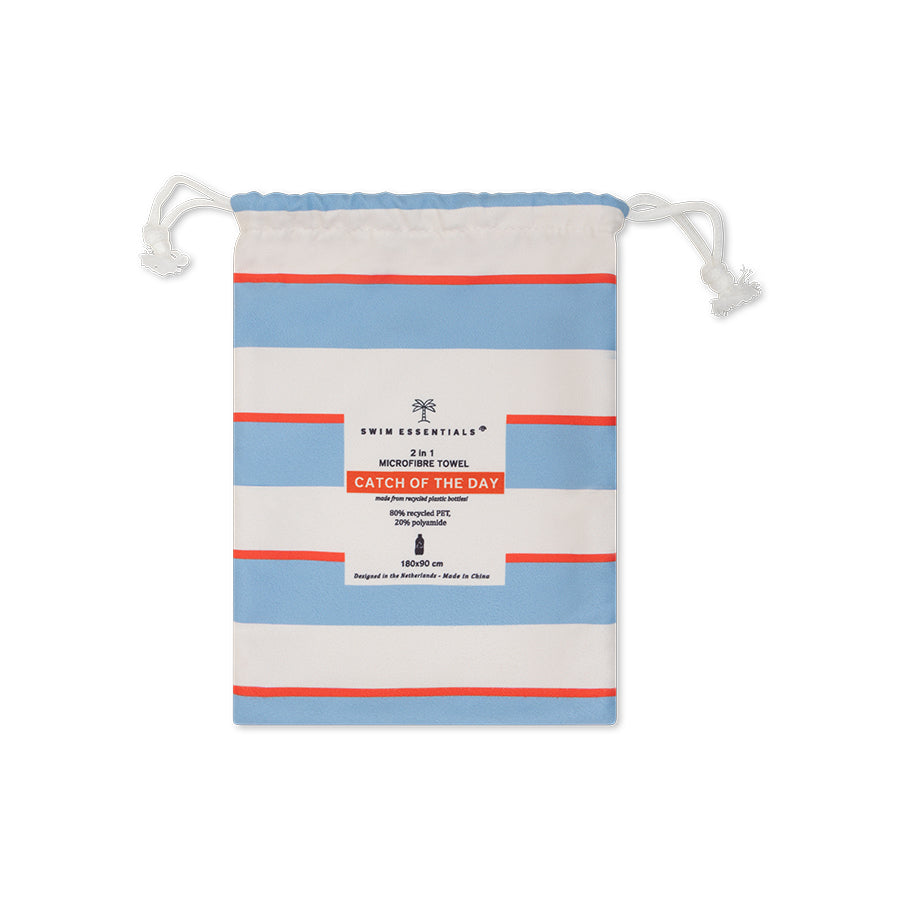 Beach Towel Microfiber - Multicolored - Catch Of The Day - 180 x 90 cm