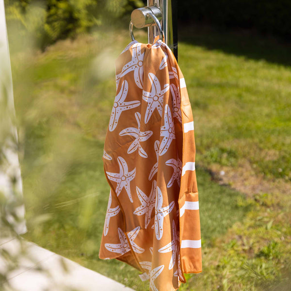 Beach Towel Microfiber - Orange - Seastar  135 x 65 cm