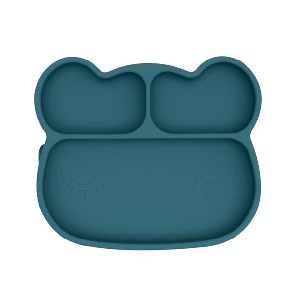 Assiette en Silicone Ours Bleu Canard