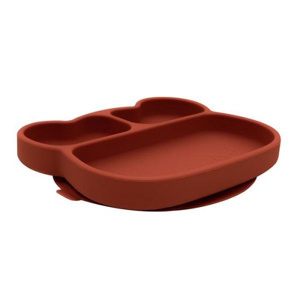 Assiette en Silicone Ours Rouille
