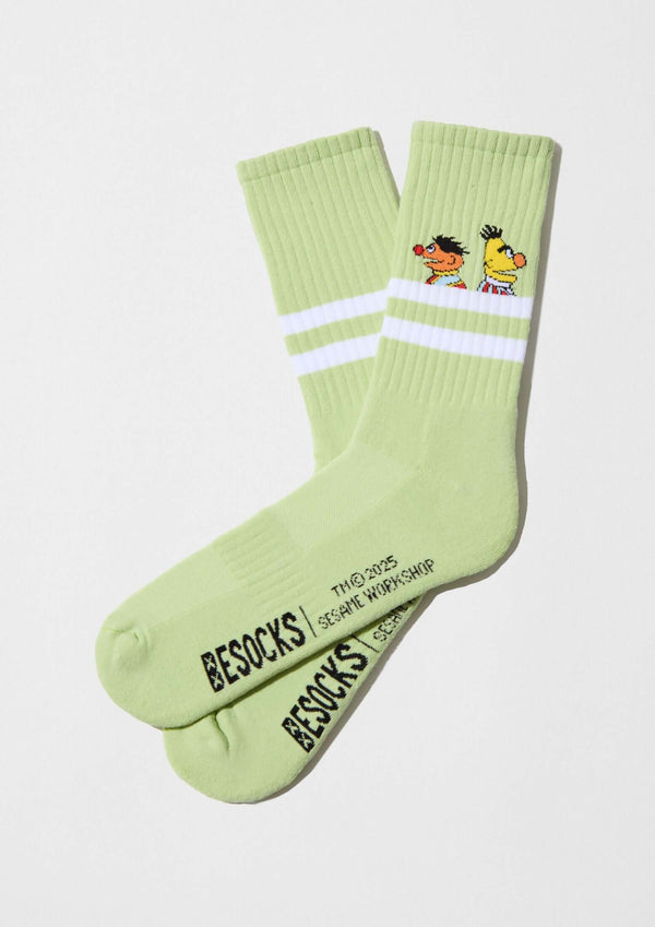 Chaussettes BeSesameStreet Epi & Blas Green – Besocks