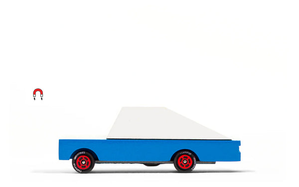 Candycar World Houten Auto - Blauwe Racer #8
