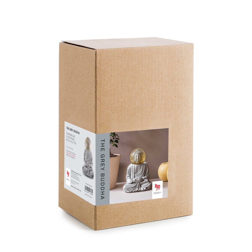 Schneekugel Buddha Grau