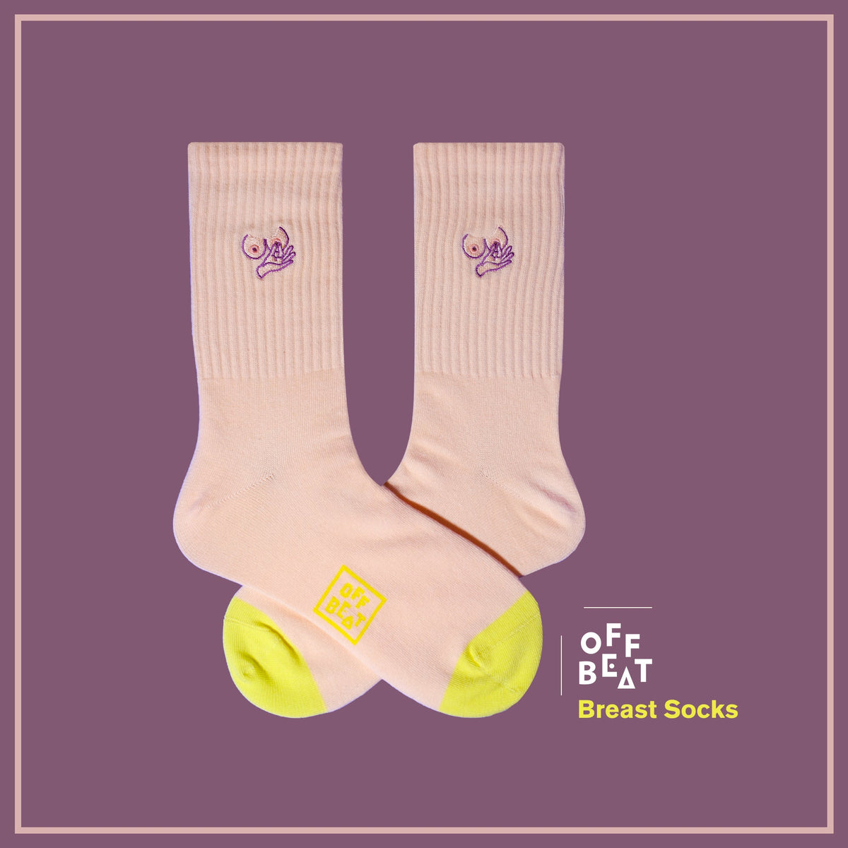 Chaussettes Brodées Seins – vue 3