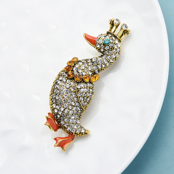 Eendje met strass-kroon
