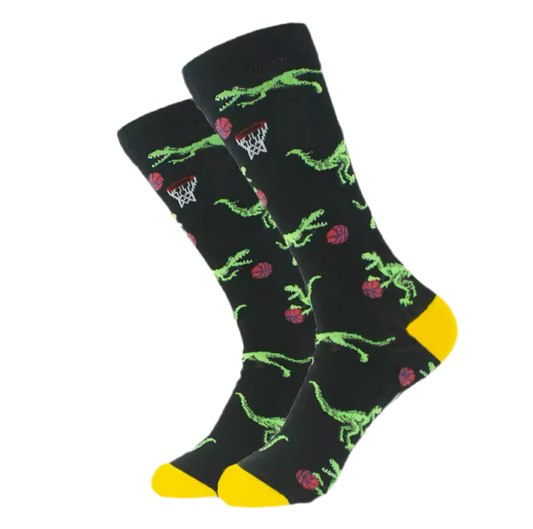 Dino-Basket Socks