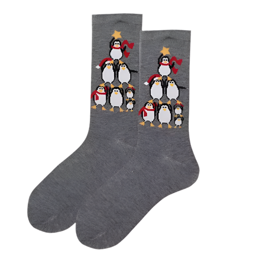 chaussettes pingouin sapin de noel mrcol