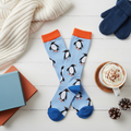 Kniehoge sokken met pinguïnmotief