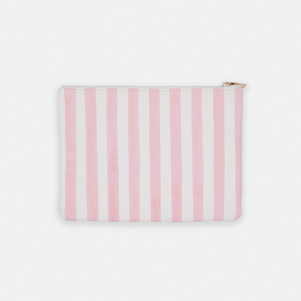 Pink Stripes - Pouch Bag