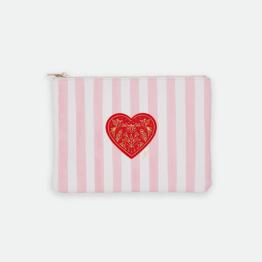 Pink Stripes - Pouch Bag