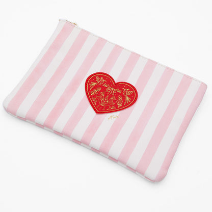 Pink Stripes - Pouch Bag