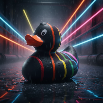 Classic Black Rainbow Duck
