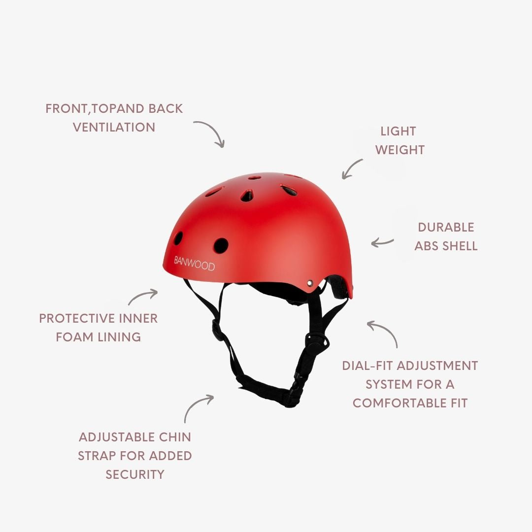Casque Enfant - Rouge Mat