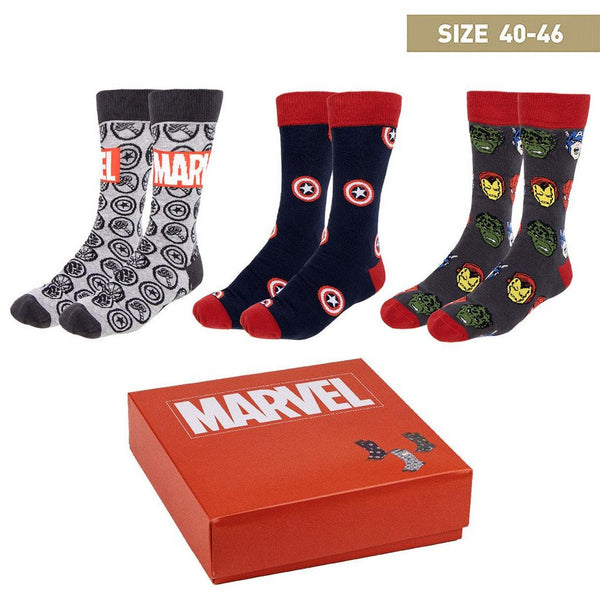 Verpakking met 3 paar sokken met Marvel-heldenprint 