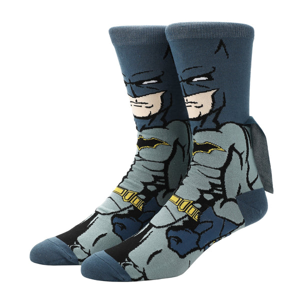 Chaussettes Batman grises avec cape intégrée