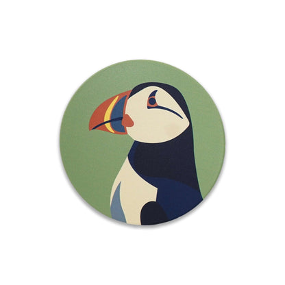 RSPB Puffin Coaster Green