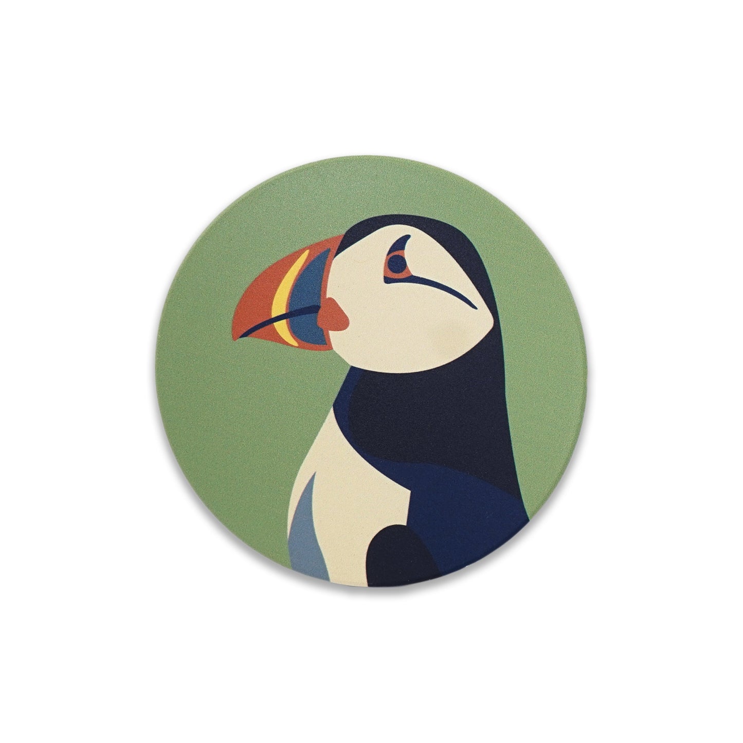RSPB Puffin Coaster Green