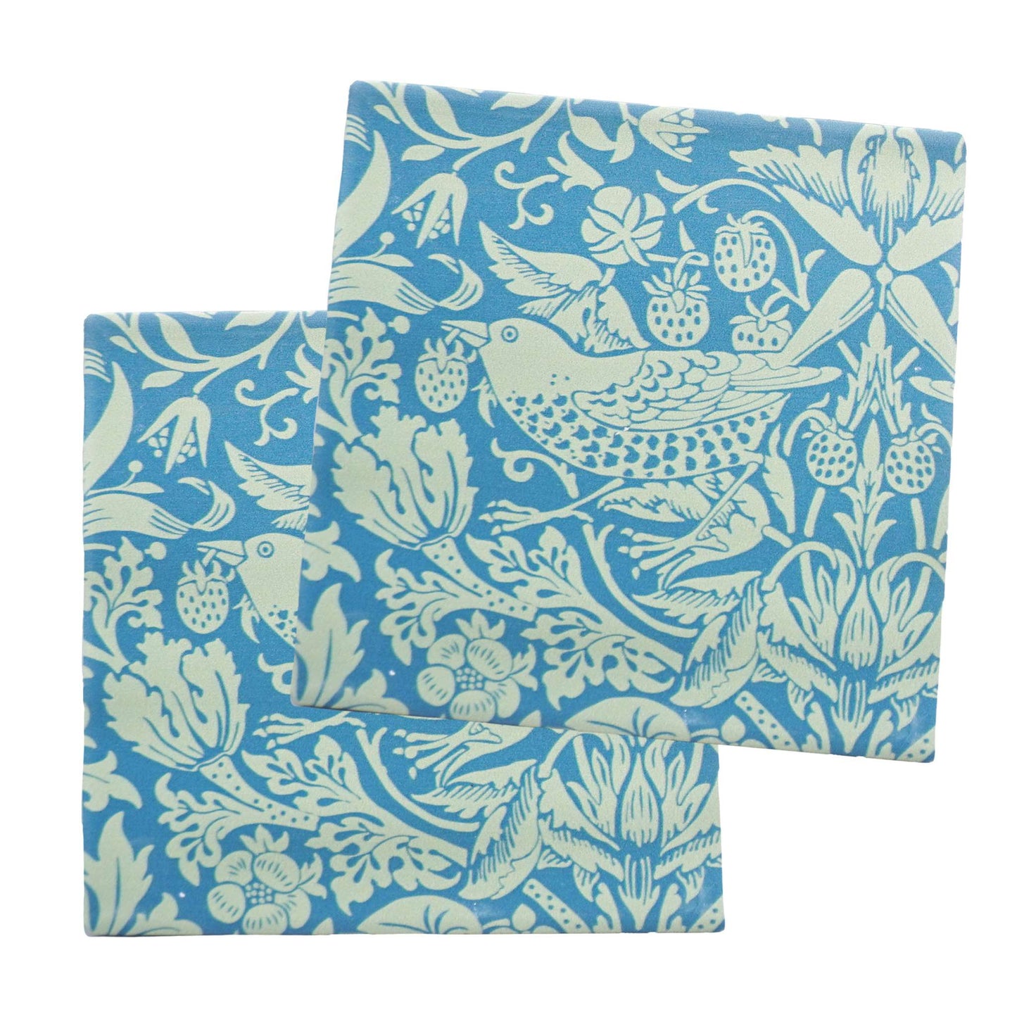 Set of 2 ACS William Morris Sage Ceramic Coasters