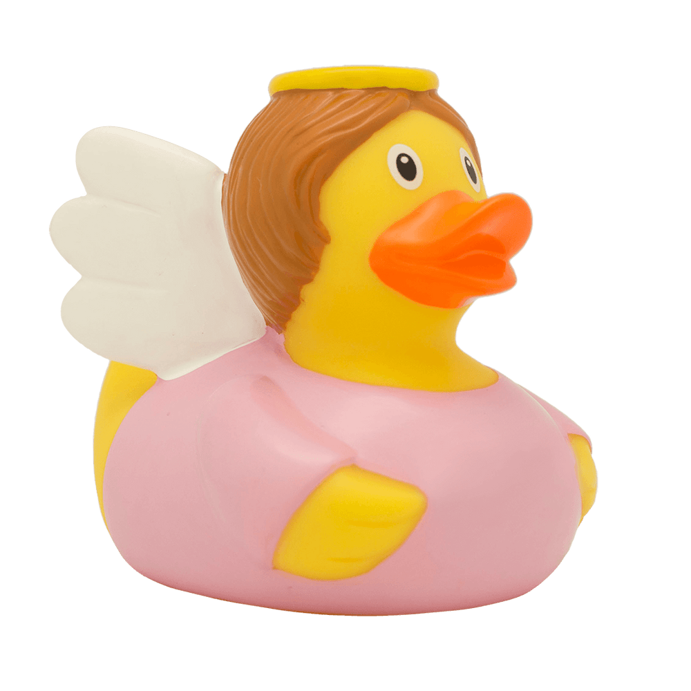 Pink guardian angel duck