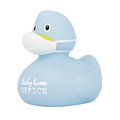 Blauwe Corona-eend "Ducky Home Office"