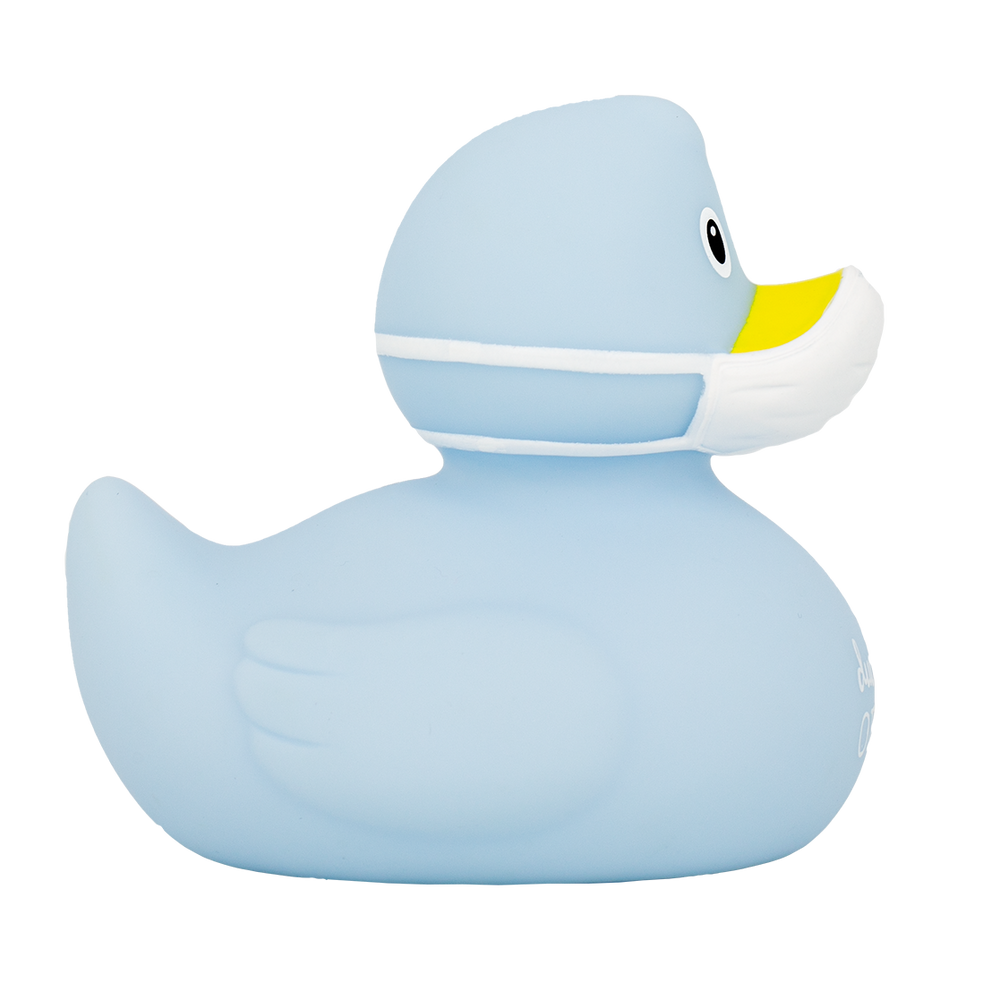 Blauwe Corona-eend "Ducky Home Office"