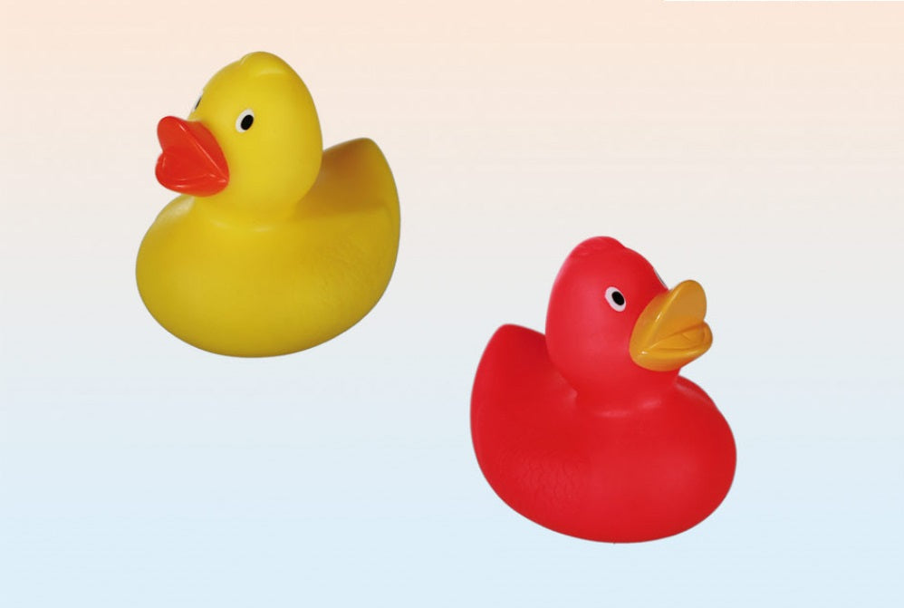 Yellow or fluorescent pink duck